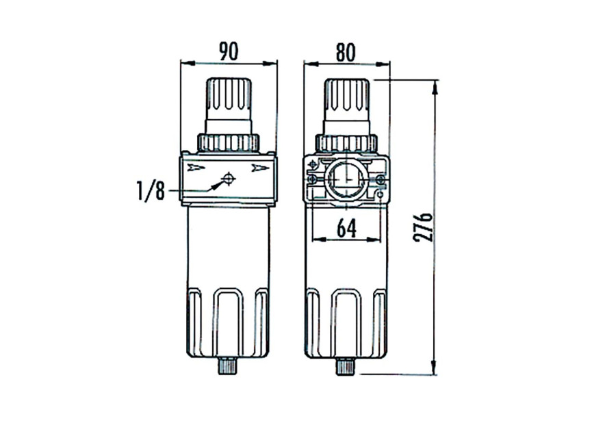 CONTIMAC Drukregelaar met waterafscheider 1"