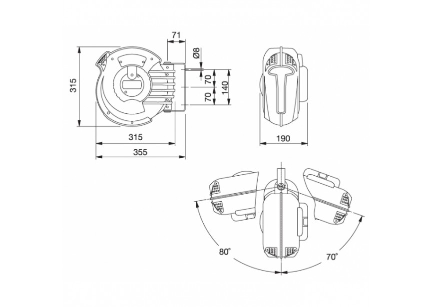  Slanghaspel met autolaadkabel + klem 6m (2)