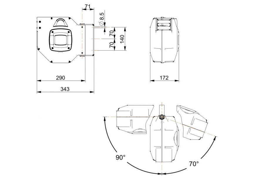 MAVEL Slanghaspel 12m (lucht/water) - 10bar - slang dia. int. 8mm