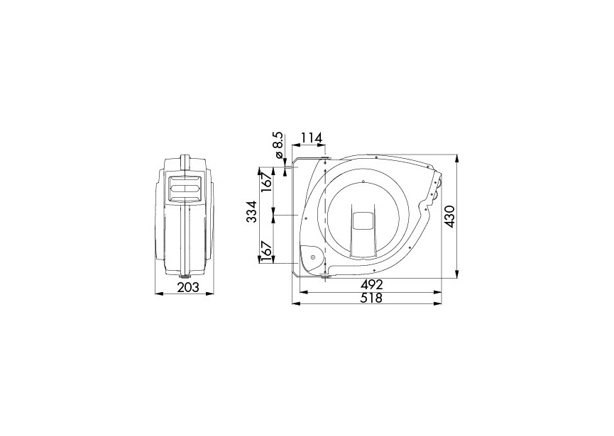 MAVEL Slanghaspel 20m (lucht/water) - 15bar - slang dia. int. 10mm + SLOWMOTION (2)