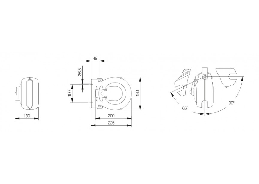  Slanghaspel 6m (lucht) - 10bar - slang dia. int. 6mm