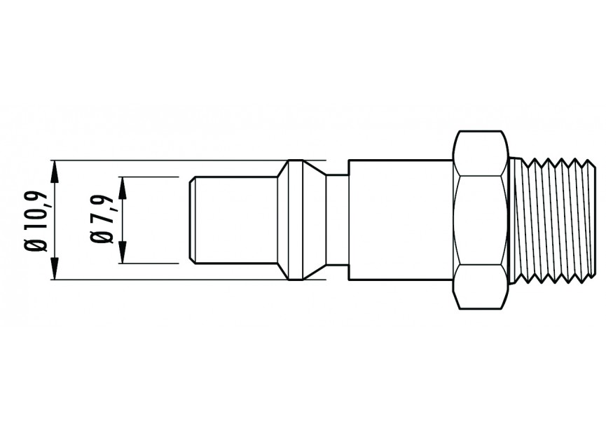 CONTIMAC ORION steeknippel (ARO 210) - buitendraad 1/4" (per 10 stuks)