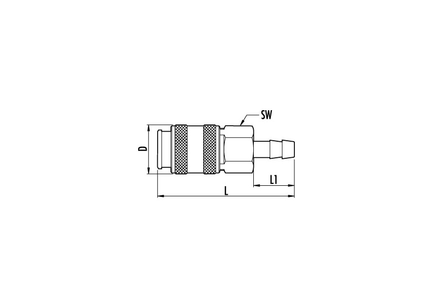 CONTIMAC Universele snelkoppeling in gehard staal - buitendraad 3/8" (2)