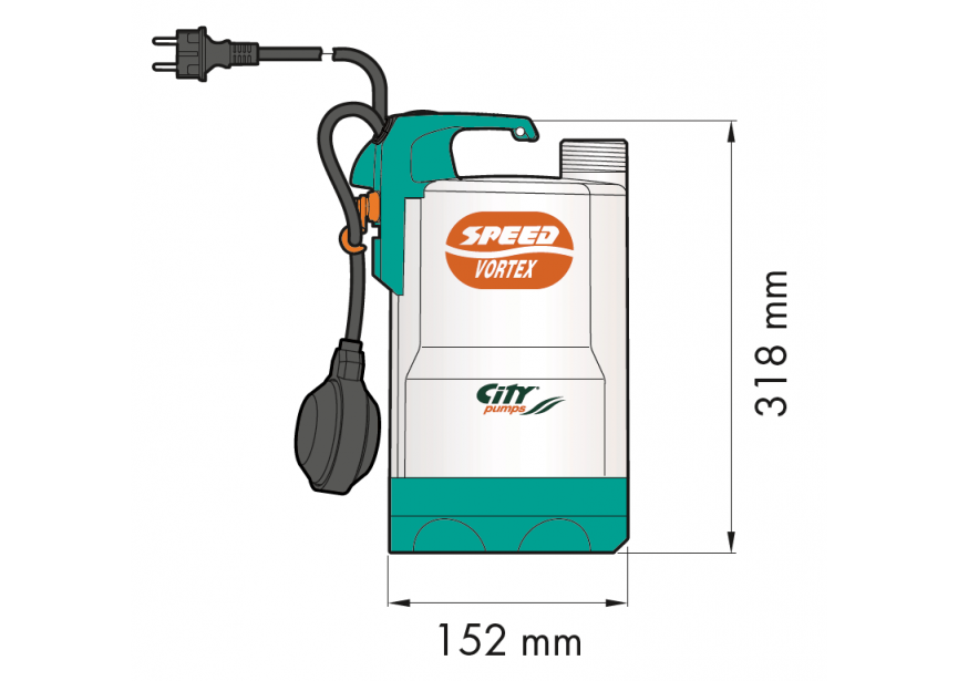 CITYPUMPS DOMPELPOMP SPEED VORTEX AUT (230V)