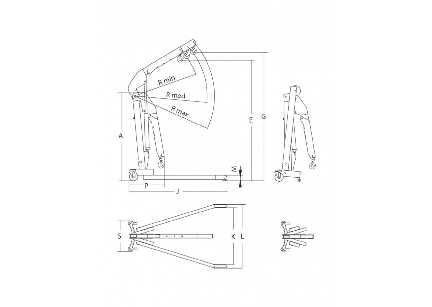 RODCRAFT WK1000 WERKPLAATSKRAAN 1Ton (5)