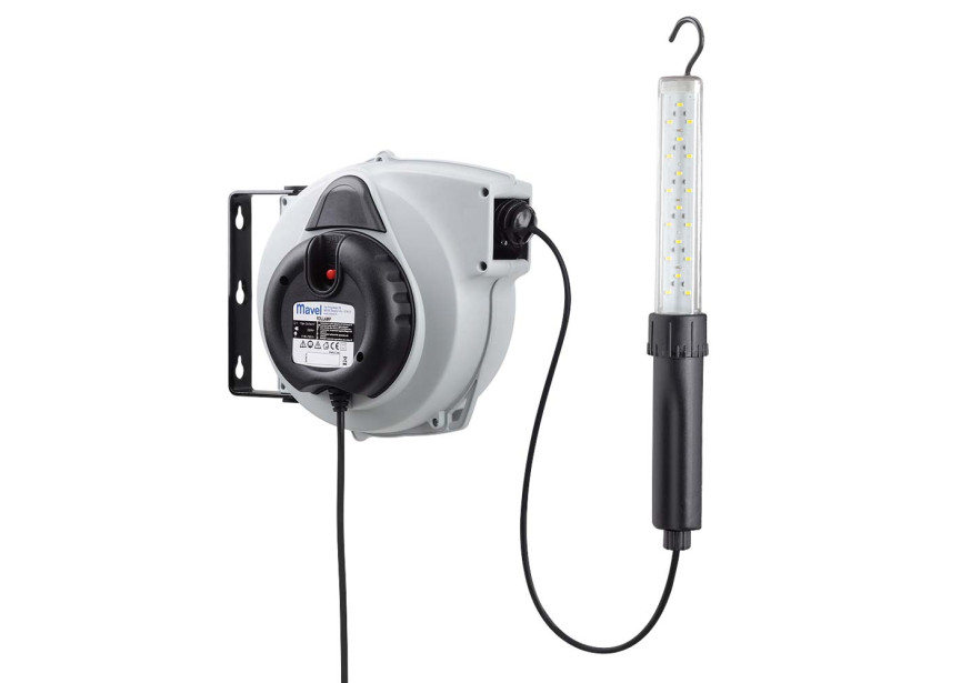 Slanghaspel 15m met LED-looplamp | 900 Lumen | 24V veiligheid - 26193