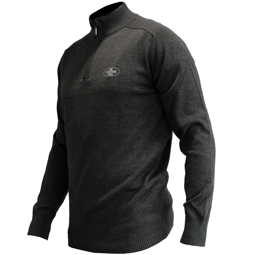 Kroon-Oil Premium Pullover | Trui met Rits | Donkergrijs - 39973