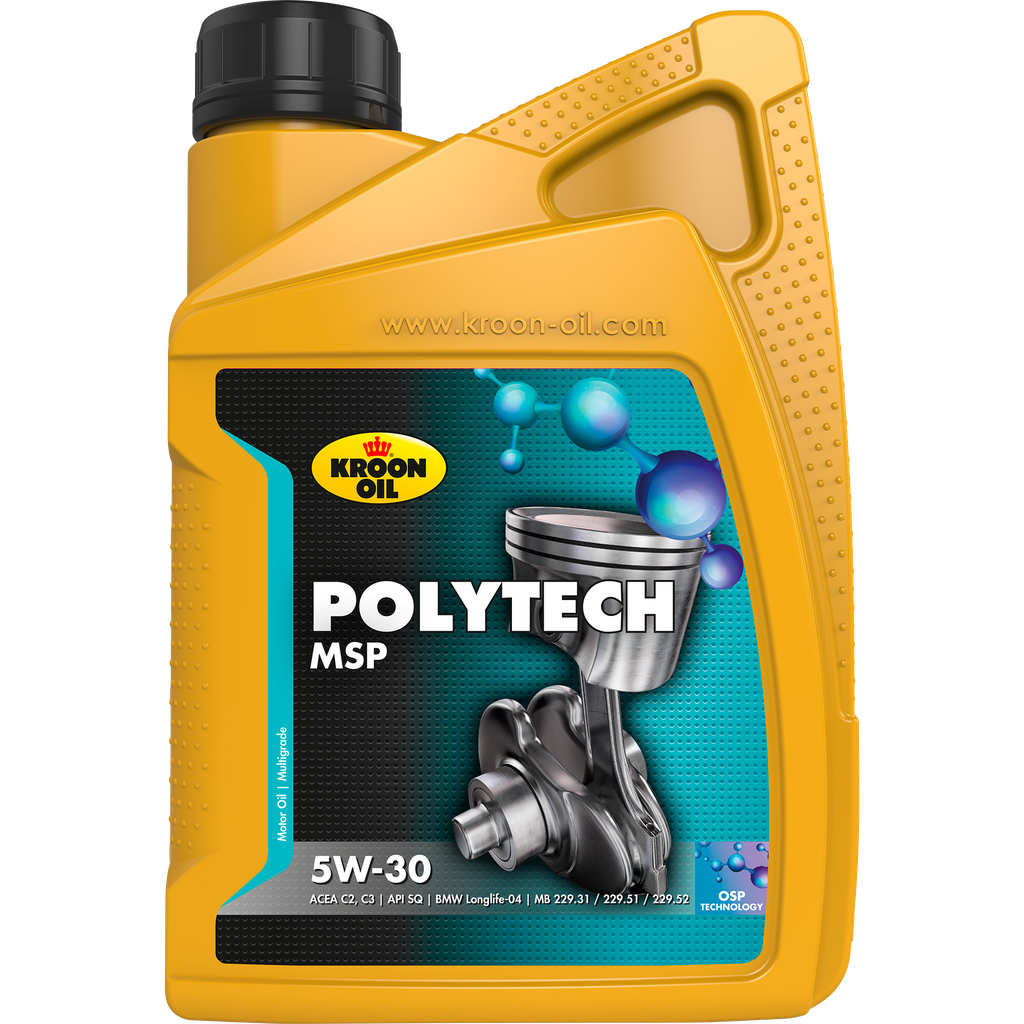 Kroon-Oil PolyTech MSP 5W-30 | Motorolie | Volsynthetisch PAO - 39822