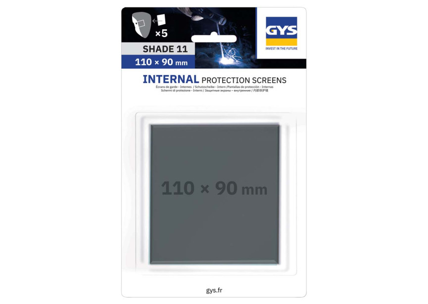 Beschermruit Binnen 110x90mm | Lasfilter DIN11 | 5 Stuks - 595040762