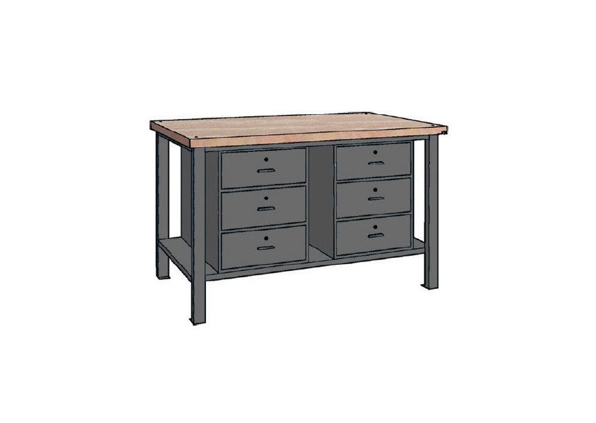 WP 106 S/BB | Professionele Werkbank | 1500mm met 2 Ladenblokken - 770172