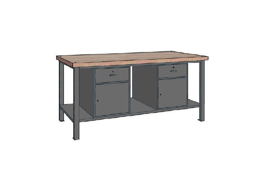 WP 107 S/CC | Professionele Werkbank | 2000 mm met 2 Schuifkasten - 770226