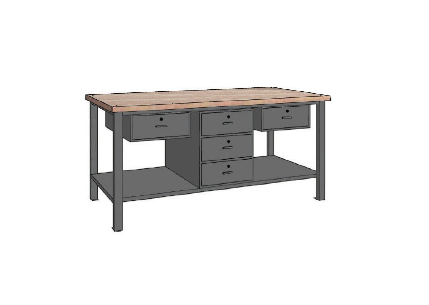 WP 107 S/ABA | Professionele Werkbank | 2000 mm met Ladenblok - 770214