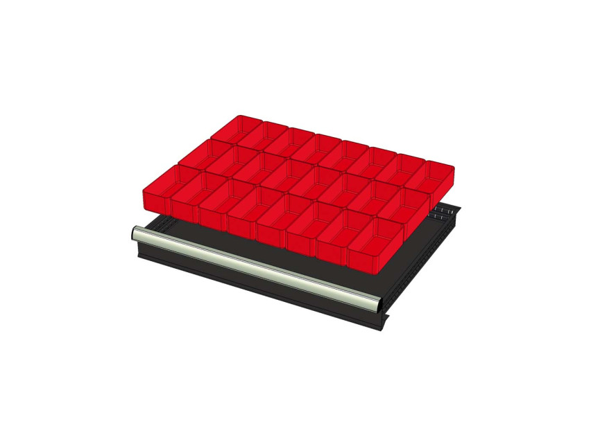 24 Sorteerbakjes 75x150mm | Lade-organizer | Hoogte 75mm - 772176