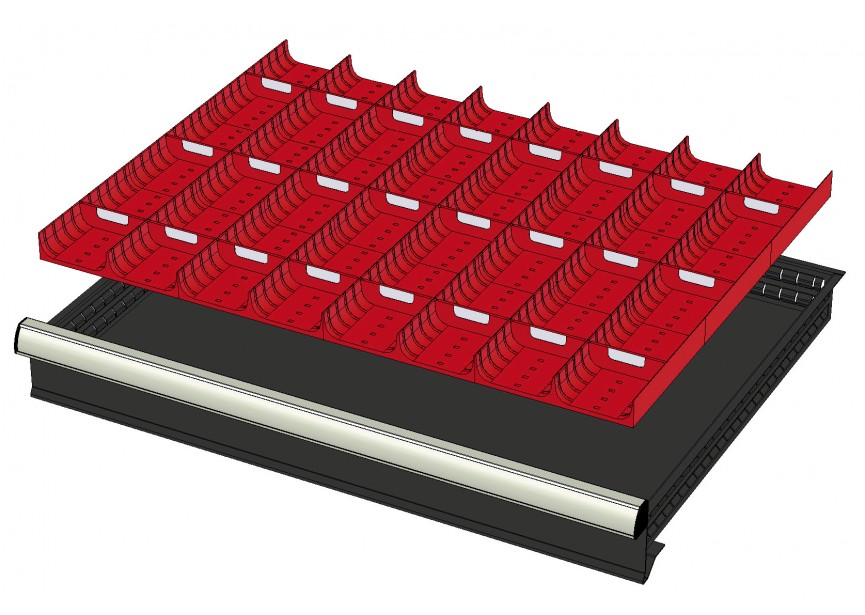 Cassettensysteem 12 Cassetten | 2 Kanalen | Ladehoogte 50 mm - 772656