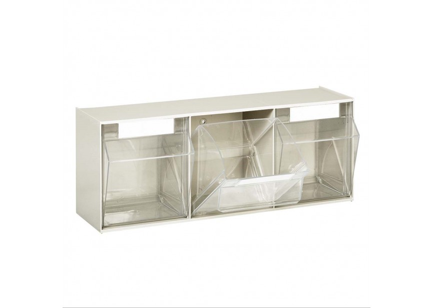 MG 380 | Set van 3 Kantelbare Magazijnbakken | 601x163x243mm - 770692