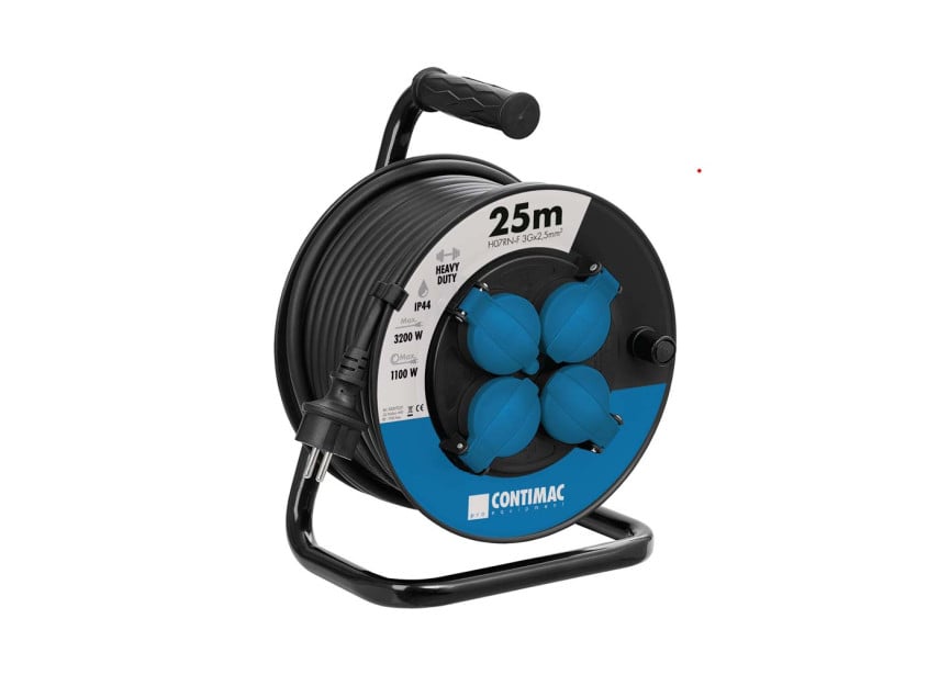 Kabelhaspel 25m H07RN-F 3Gx2.5 | Schuko IP44 | Thermische beveiliging - 830073251