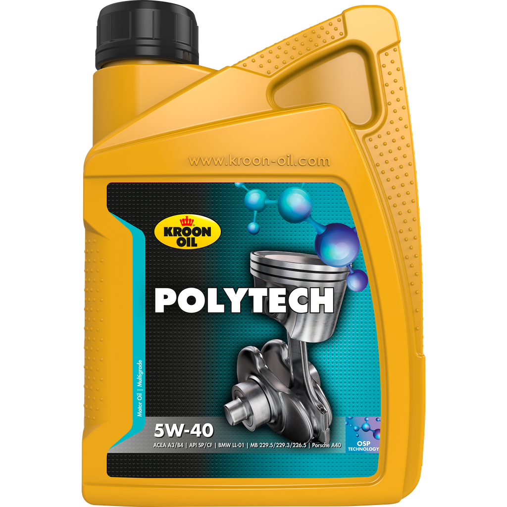 Kroon-Oil PolyTech 5W-40 | Volledig Synthetische Motorolie | PAO-basis - 39334