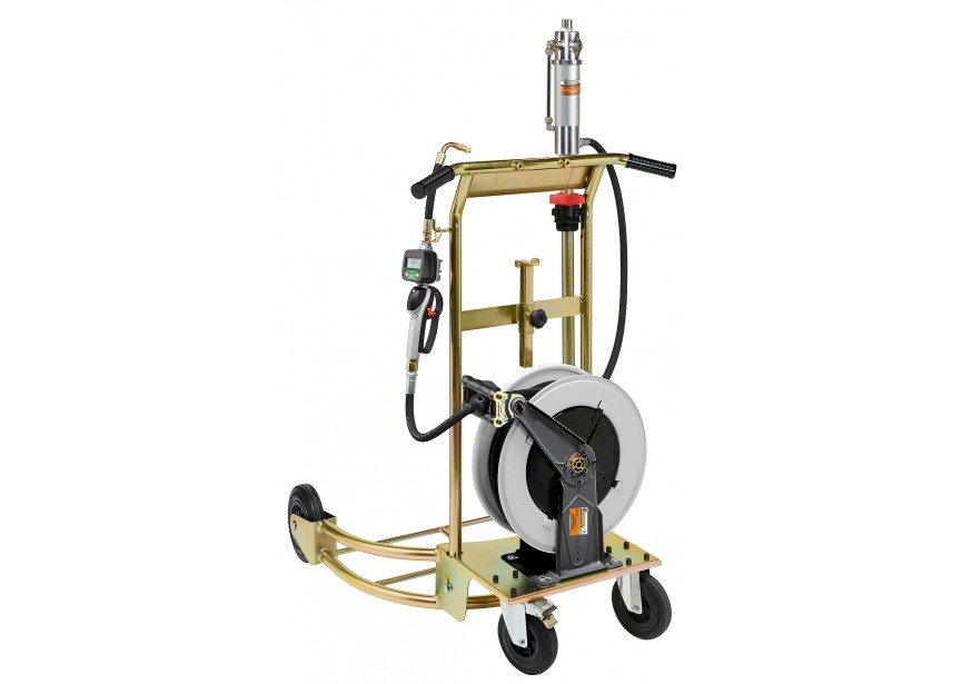 MOBIELE OLIEKIT + OPROLLER 10M VOOR VATEN VAN 180-220KG (POMP R 3:1 - 14 L/MIN.) - (0E35199-S)