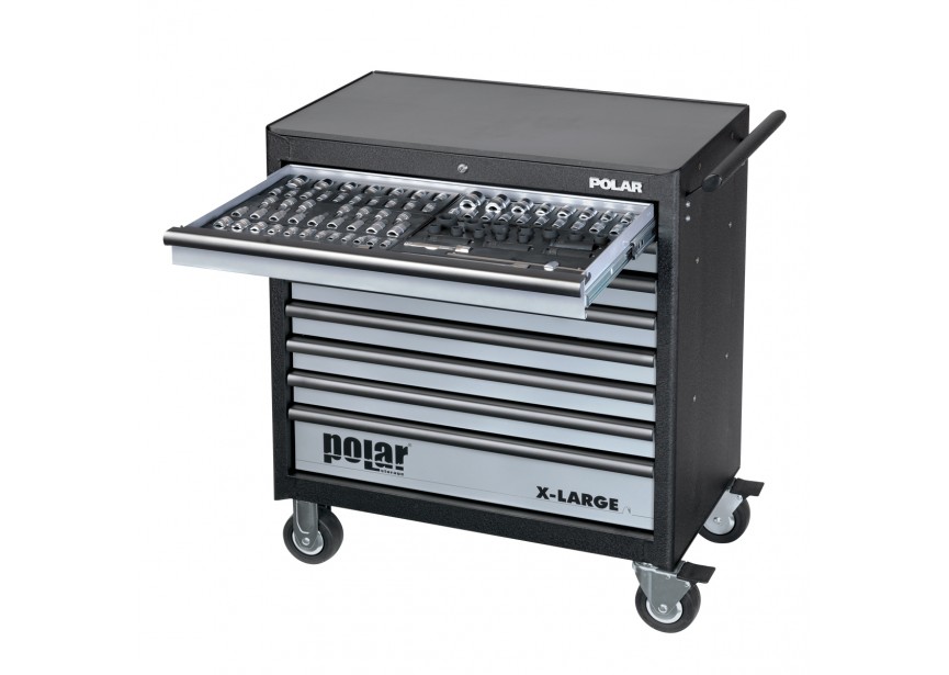 POLAR Gereedschapswagen XL | 447-delig | Bi-colore modules - 1091-1447