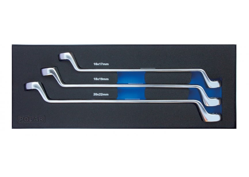 MOD. 1810 B Verdiepte ringsleutels van 16 tot 22mm - 3 delig