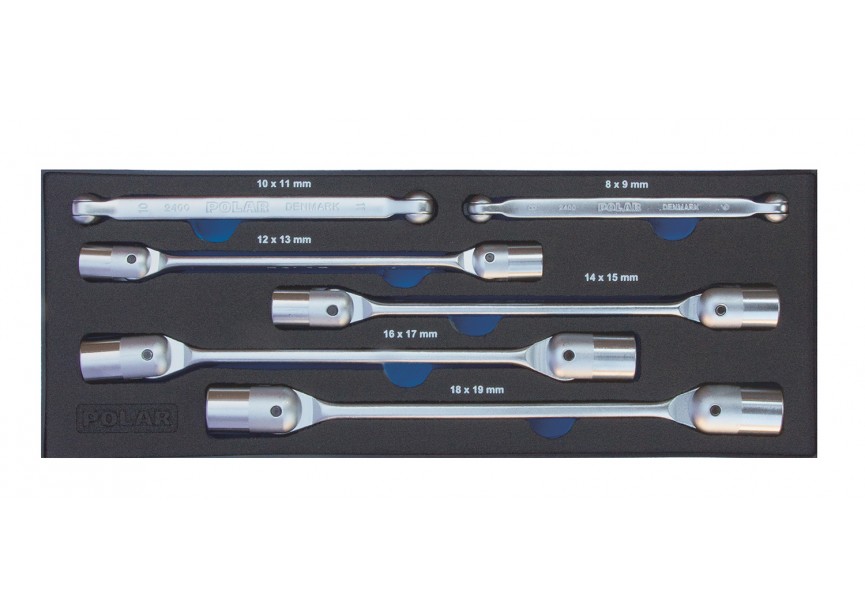 MOD. 1812 Kniesleutels van 8 tot 19mm - 6 delig