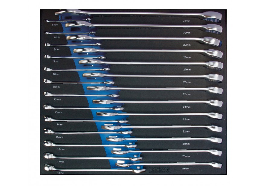 POLAR | MOD. 1802 Ringsteeksleutels 6-32 MM - 26 DLG - 1802-0026