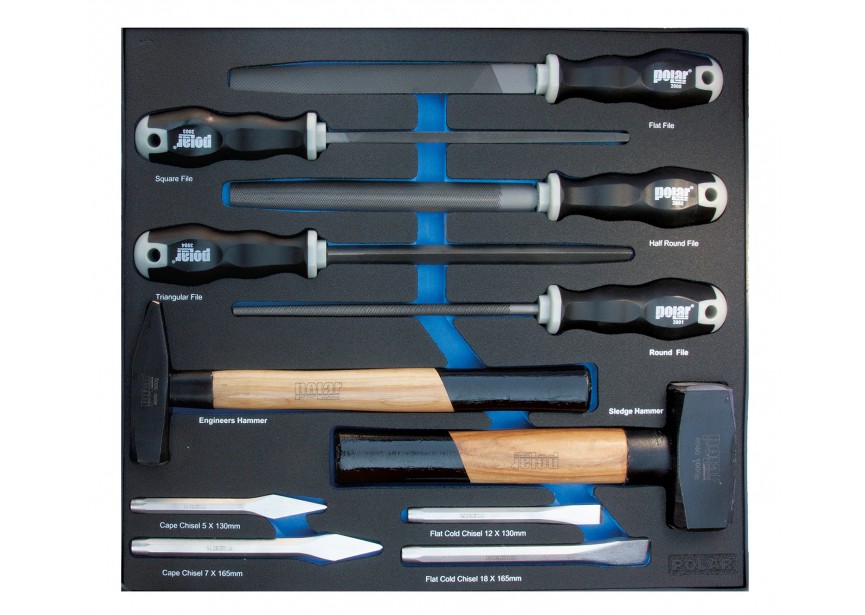 MOD. 1839 Slaggereedschap en vijlen | 11-delige set | Foam inlay - 1839-0011