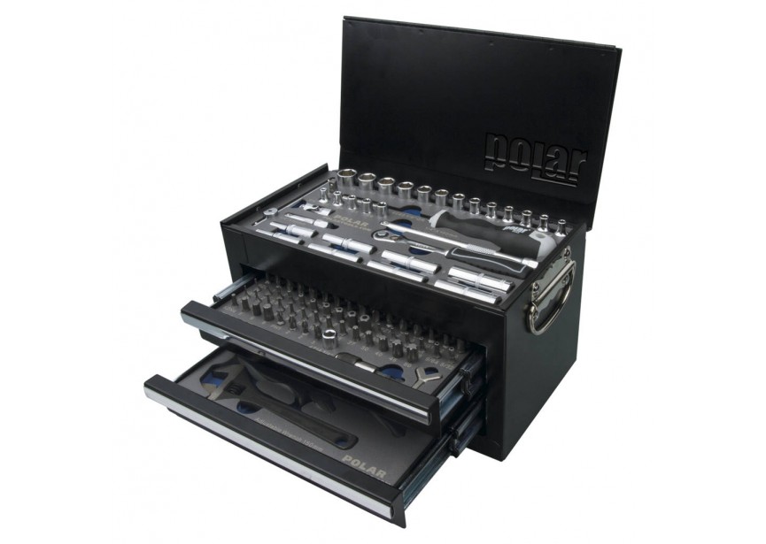 Polar Mini Gereedschapskoffer | 141-delig | 2 Laden met Foam Modules - 1092-0141