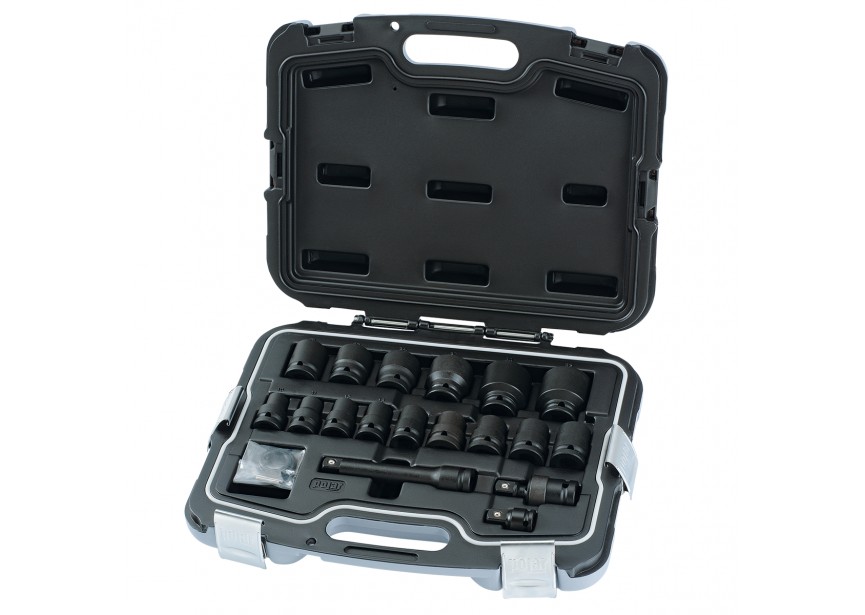 RODAC Krachtdoppenset 1/2" | 19-delig Cr-Mo | 10-32mm - 6090-1222