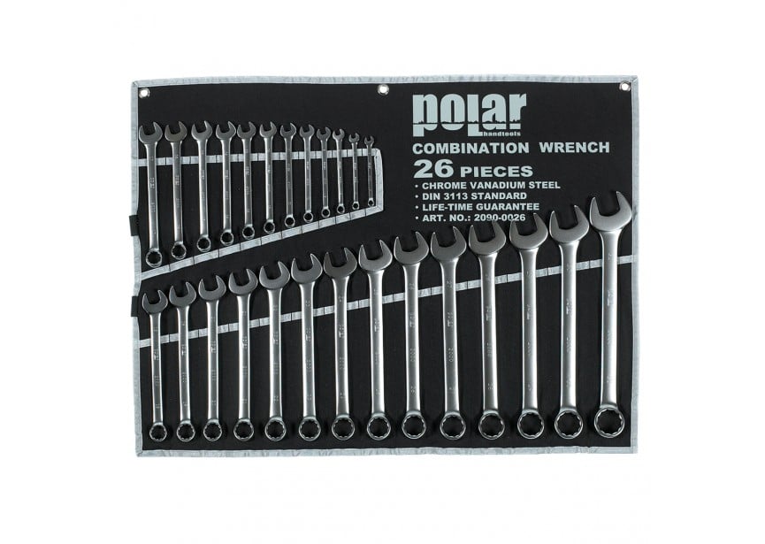 Set ringsteeksleutels 6-32mm | 26-delig | Inclusief roltas - 2090-0026