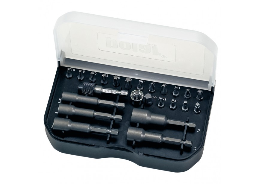 Set bits 1/4" - 24 delig | Phillips, Pozidriv, Torx & moerzetters - 4590-0024