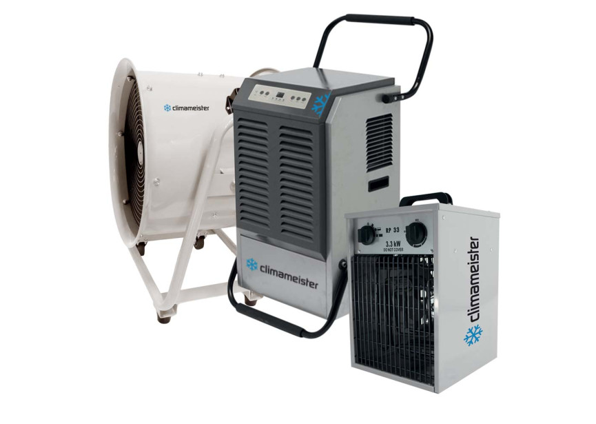 DRYPACK 4 | Professionele Droogset | Bouwdroger + Ventilator + Verwarmer - DRYPACK4