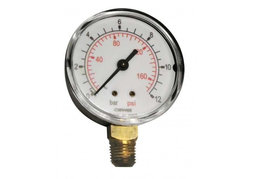 Manometer 0-12 bar | Radiale aansluiting | Ø60mm - 6014900