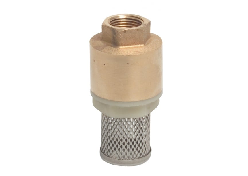 Messing voetklep York RDS met filter 1 1/2"