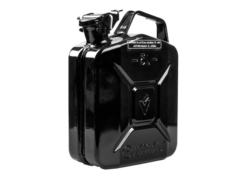 Metalen Jerrycan 5L | Brandstofopslag | Zwart - 70188