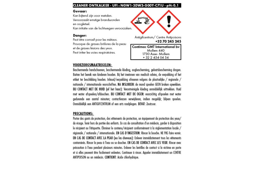 CLEANER ONTKALKER 1L