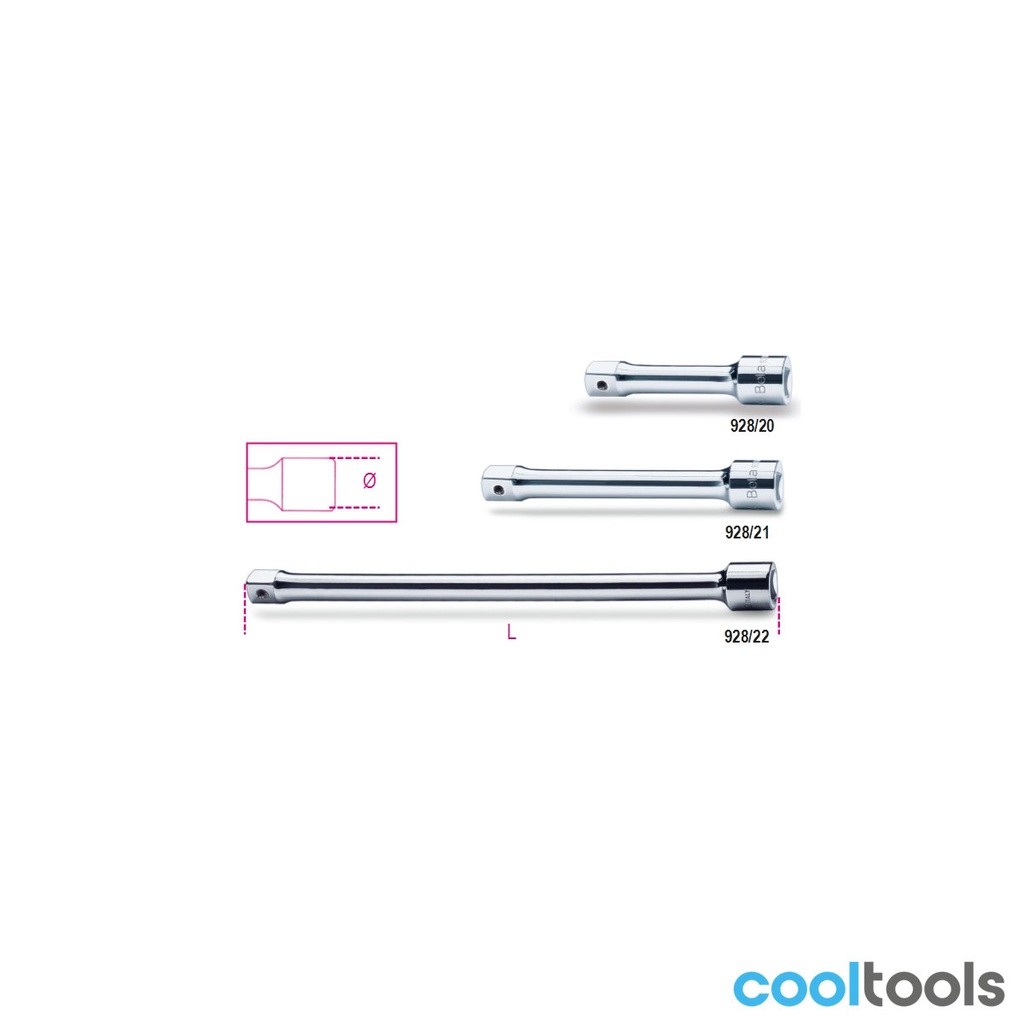 Beta 928/20 3/4” verlengstukken | L 200-504 mm