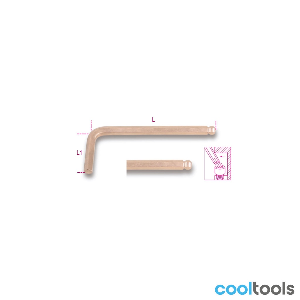 Beta 96BA/BP Ball head offset hexagon key wrenches | [moer] 2-12 mm