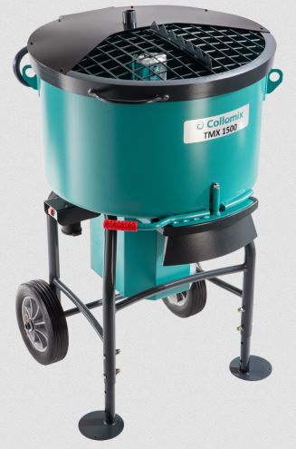 Collomix Compactmenger TMX 1500, 2,8 kW, 230 V, nuttige hoeveelheid 120 liter; max. 5 zakken à 40 kg