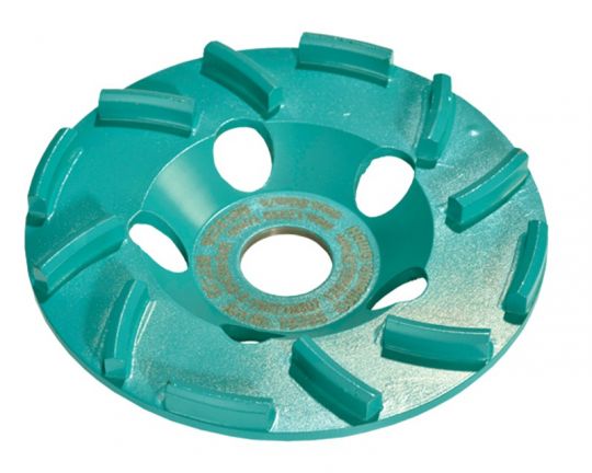 Collomix Slijpkom BST 125 Cyclon (turquoise), Ø 125 mm, H = 22 mm, b.v. voor oud beton, harde dekvloer, incl. lamellenring-set