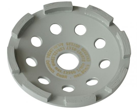 Collomix Slijpkom UST 125 Universal (grijs), Ø 125 mm, H = 22 mm, b. v. voor nieuw beton, tegellijm, incl. lamellenring-set
