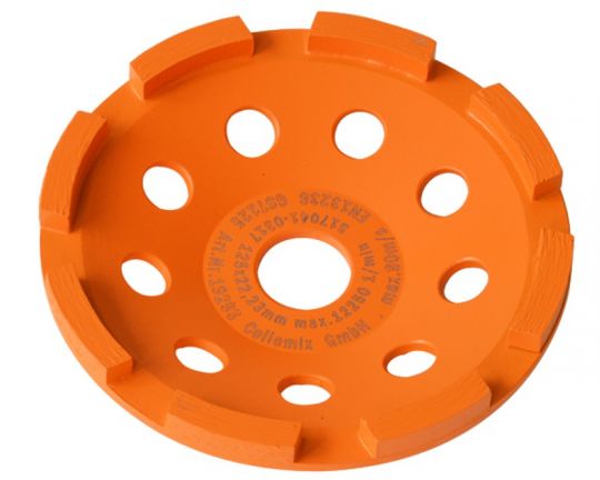 Collomix Slijpkom GST 125 Grinder (oranje), Ø 125 mm, H = 22 mm, b. v. voor dekvloer, abrasieve natursteen, incl. lamellenring-set
