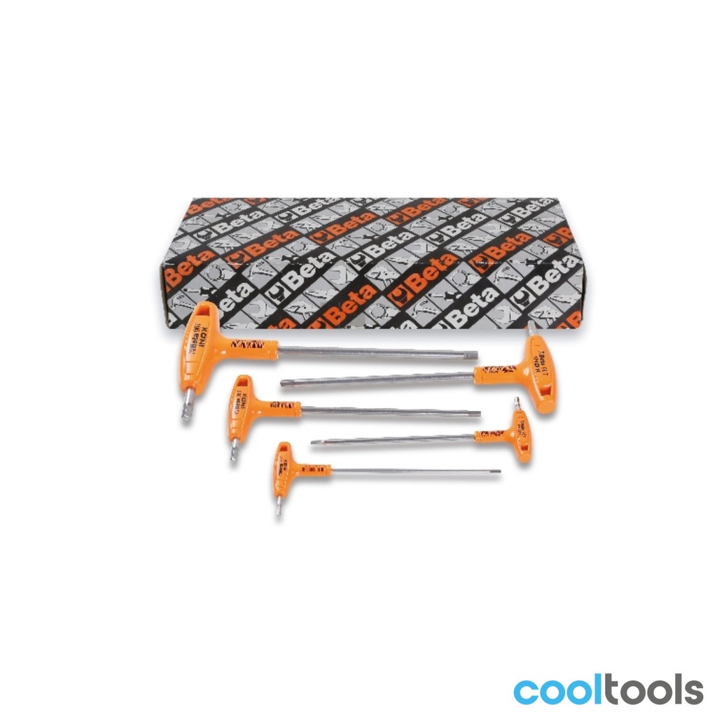 Beta 96TINOX/S5 | 5-delig set haakse stiftsleutels met kra - 000961952