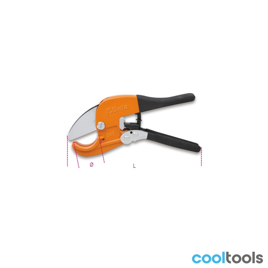 Beta 342 | Pijpsnijder met ratel voor kunststof pij - 003420030