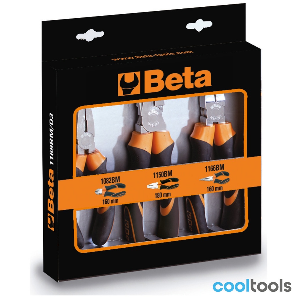 Beta 1169BM/D3 | 3-delig tangenset; 1 combinatietang - 011690133