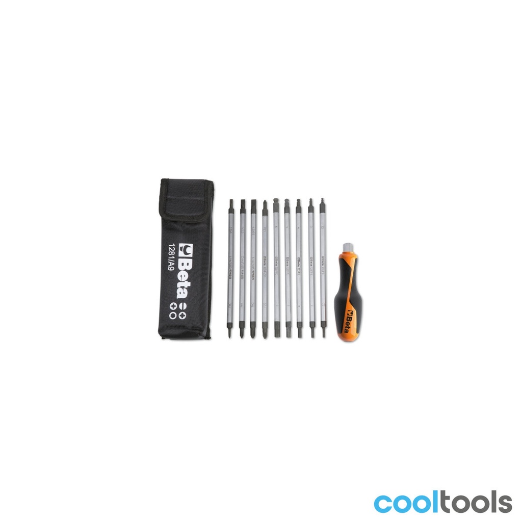 Beta 1281BG/A9 | Schroevendraaier met 9 wisselbare klinge - 012810520