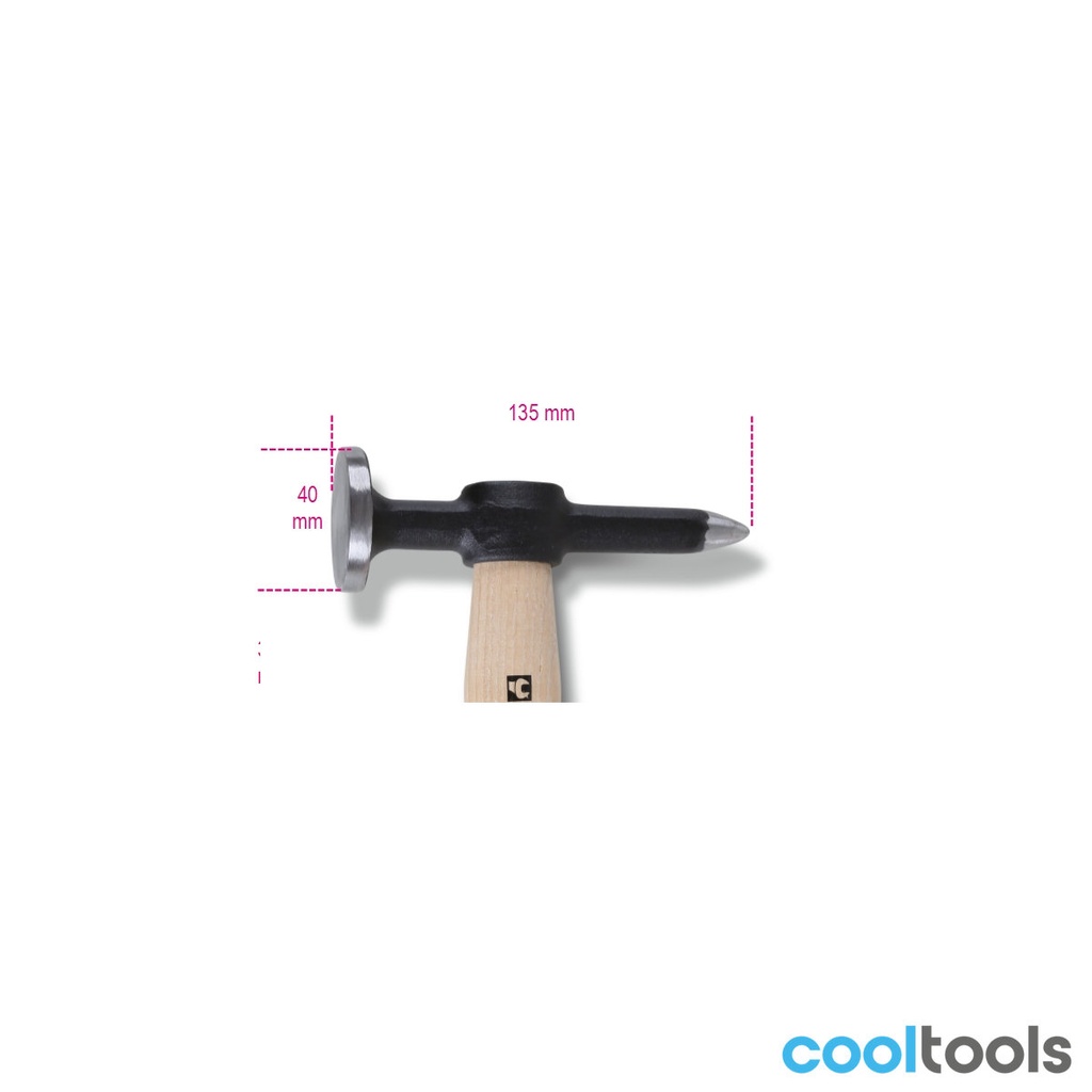 Beta 1353 | Uitdeukhamer met ronde vlakke baan en pu - 013530010