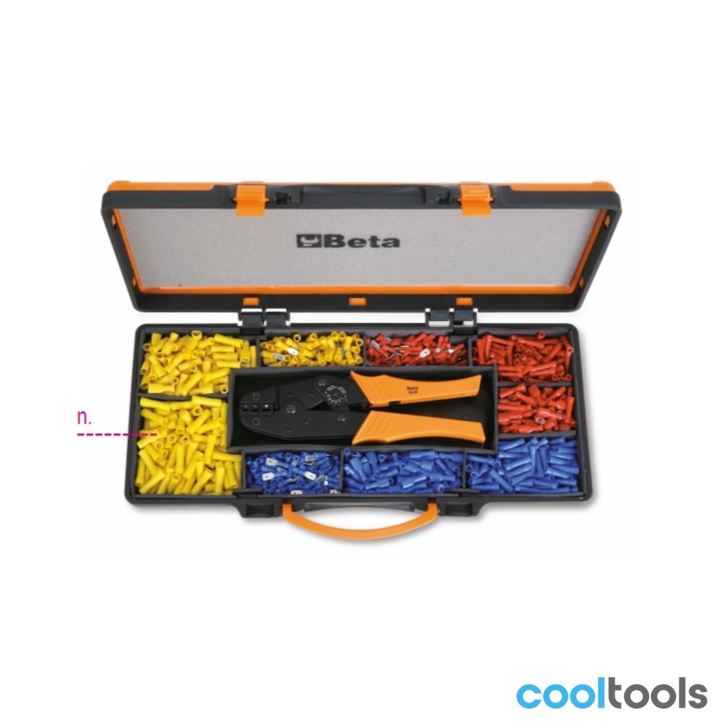 Beta 1608/C9 | Kabelschoentang met een 450-delig assort - 016080045