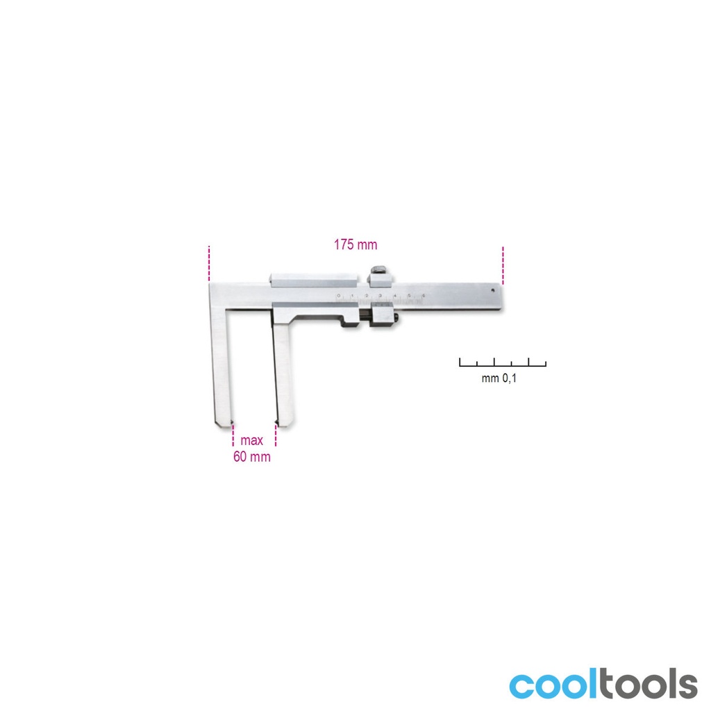 Beta 1650FD | Schuifmaat voor remschijven uitlezing to - 016500050