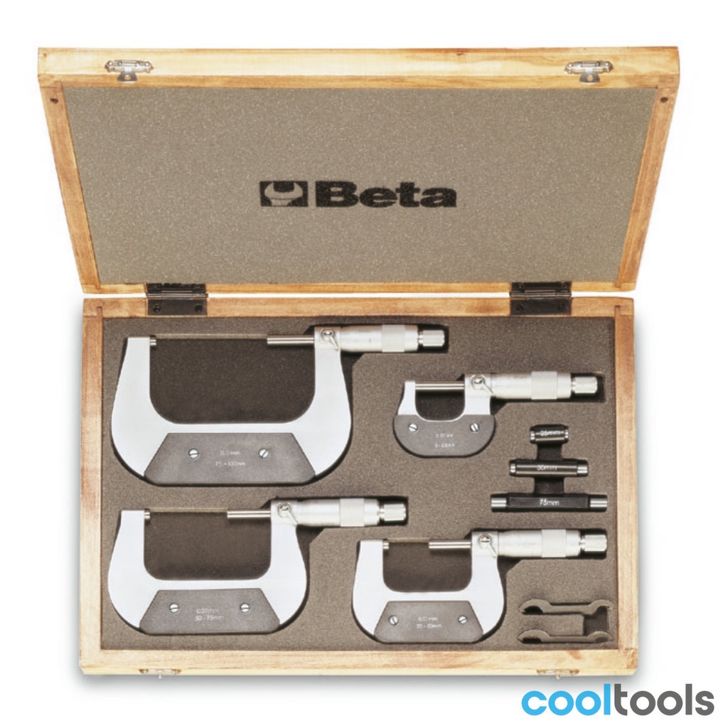Beta 1658/C4 | 4-delig set van buiten micrometers 1658 - 016580001